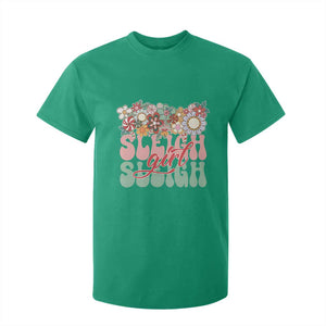 Sleigh Girl Sleigh T Shirt For Kid Christmas Retro Groove Slay Girl TS11 Irish Green Print Your Wear