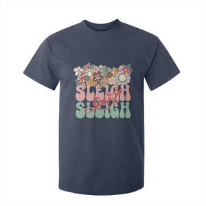 Sleigh Girl Sleigh T Shirt For Kid Christmas Retro Groove Slay Girl TS11 Navy Print Your Wear