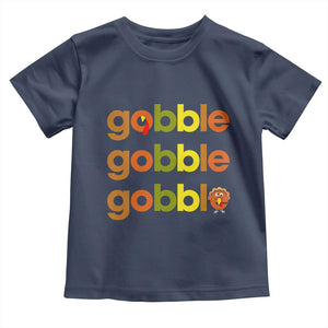 Funny Thanksgiving Turkey Gobble Baby Shirt Fall Season TS11 Navy Print Your Wear