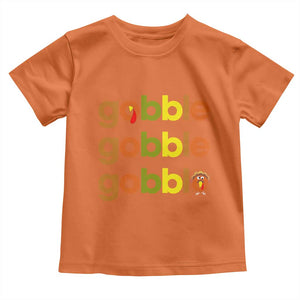 Funny Thanksgiving Turkey Gobble Baby Shirt Fall Season TS11 Orange Print Your Wear