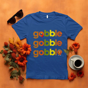 Funny Thanksgiving Turkey Gobble T Shirt Fall Season TS11 Royal Blue Print Your Wear