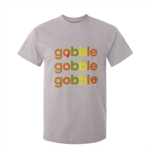 Funny Thanksgiving Turkey Gobble T Shirt For Kid Fall Season TS11 Ice Gray Print Your Wear