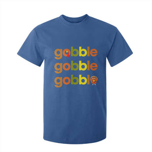 Funny Thanksgiving Turkey Gobble T Shirt For Kid Fall Season TS11 Royal Blue Print Your Wear