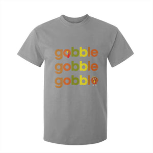 Funny Thanksgiving Turkey Gobble T Shirt For Kid Fall Season TS11 Sport Gray Print Your Wear