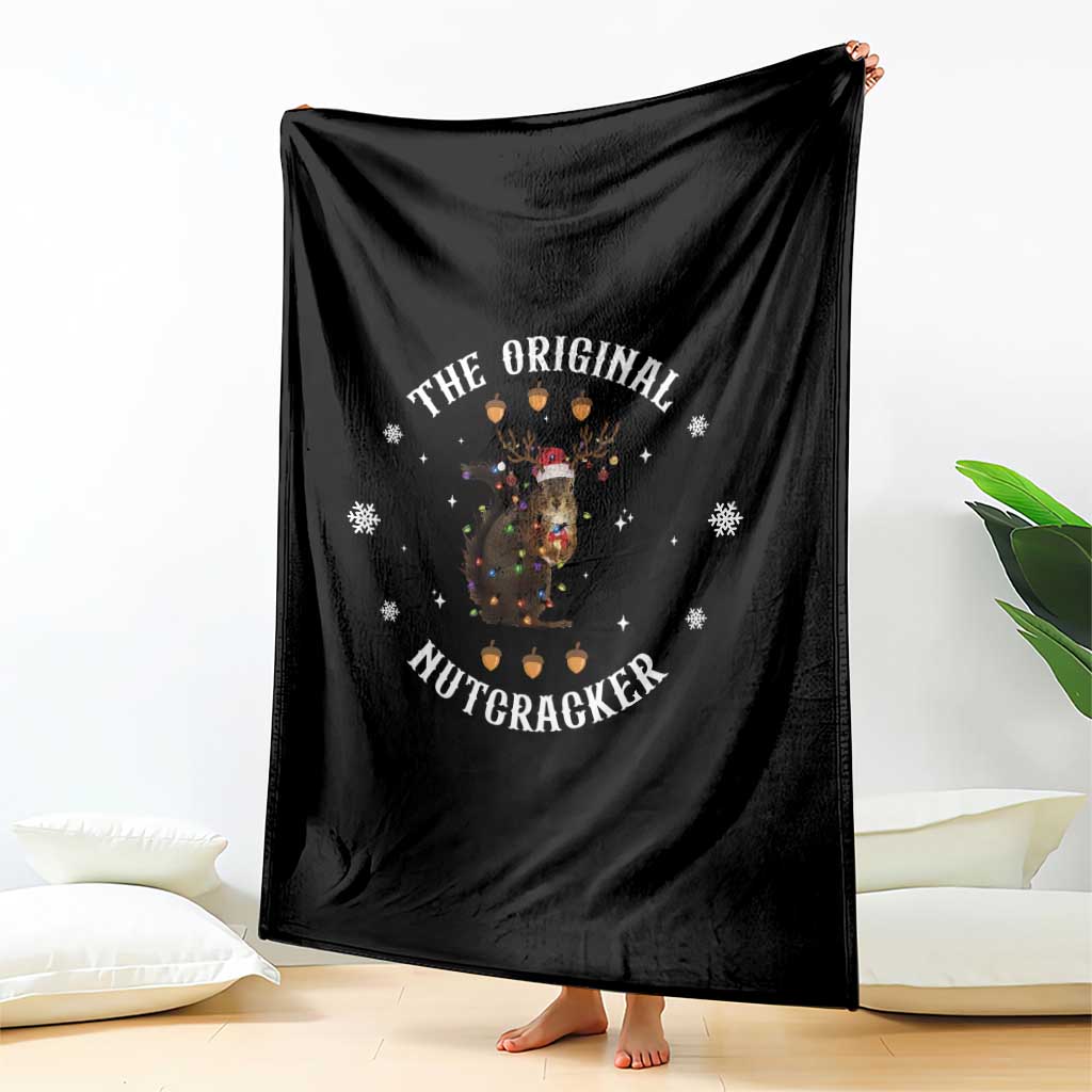 Funny Christmas Squirrel Throw Blanket The Original Nutcracker Snowflake Xmas Neon Light TS11 Print Your Wear