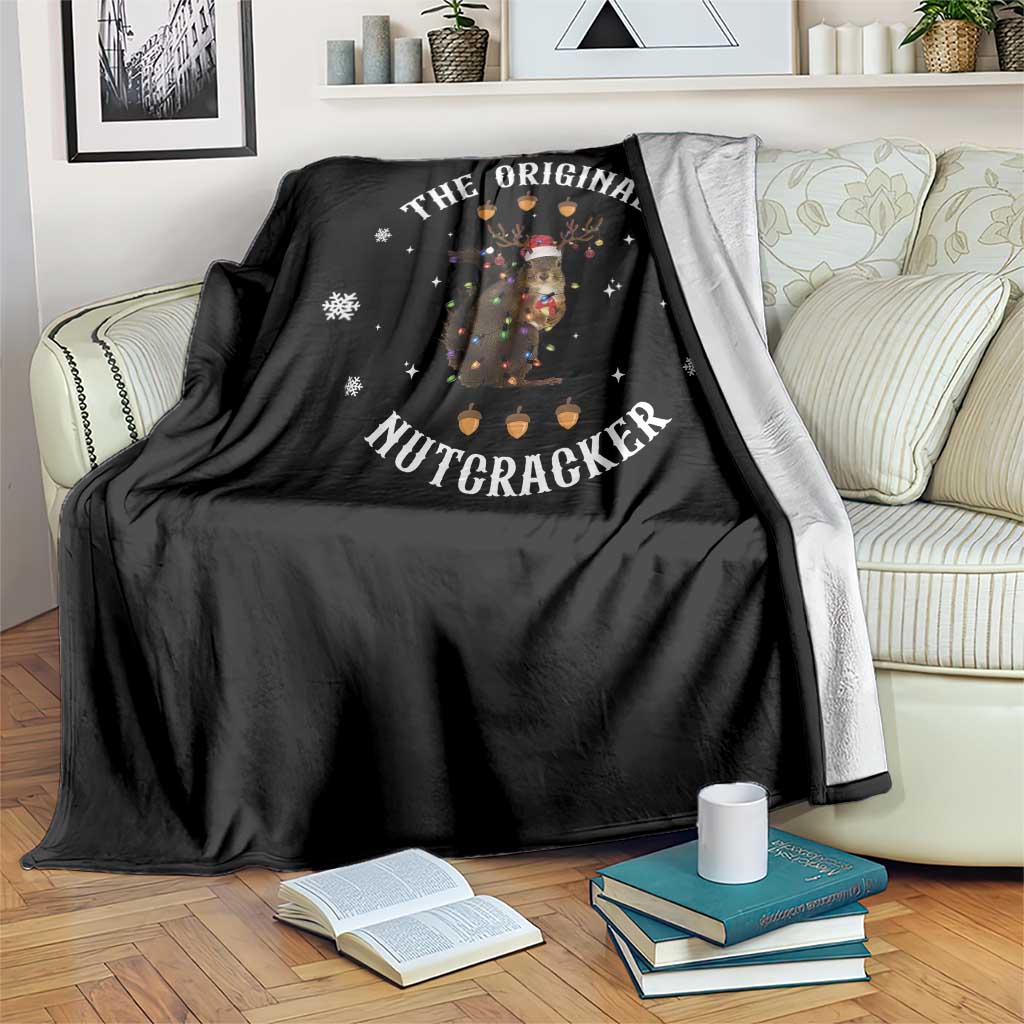 Funny Christmas Squirrel Throw Blanket The Original Nutcracker Snowflake Xmas Neon Light TS11 Print Your Wear