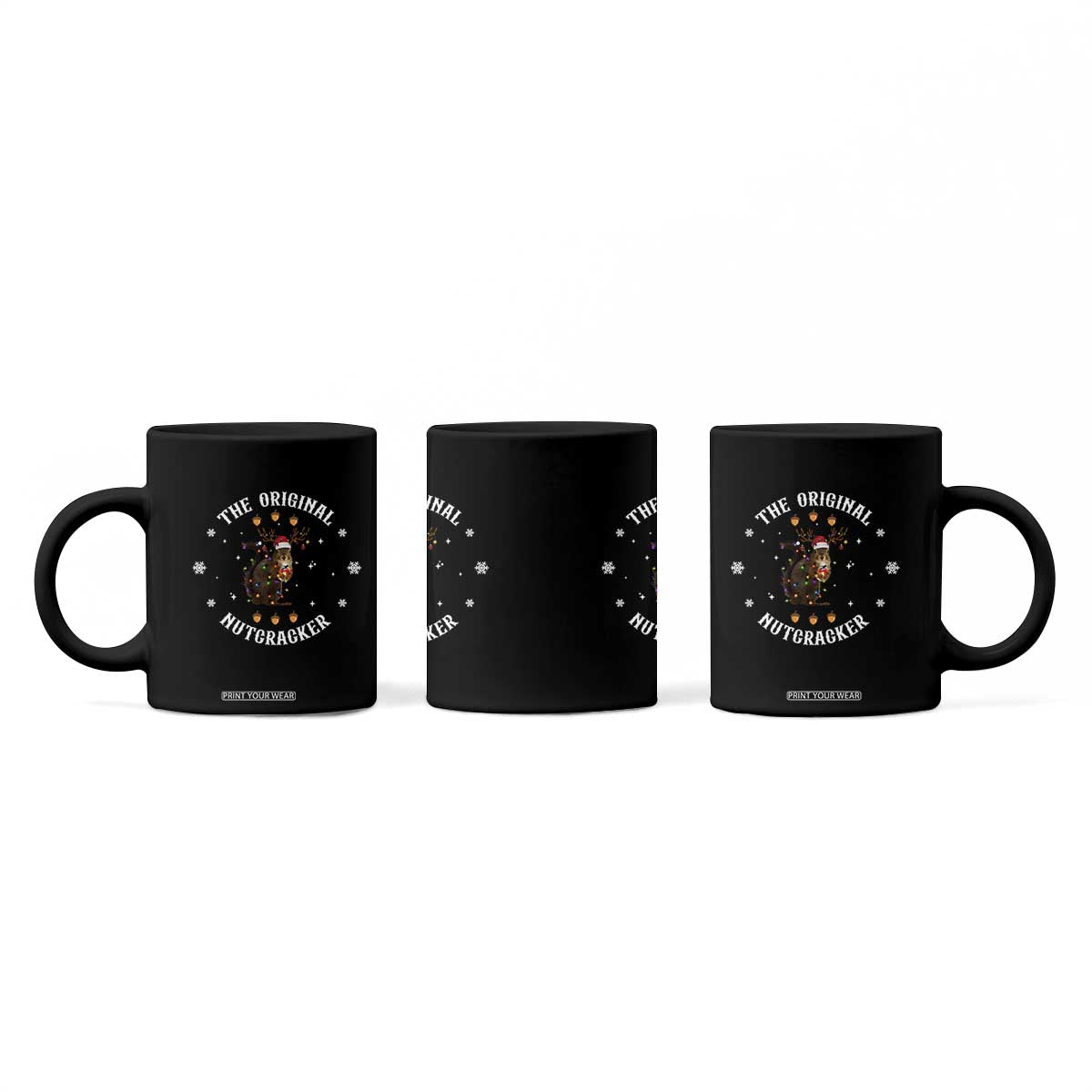 Funny Christmas Squirrel Coffee Mug The Original Nutcracker Snowflake Xmas Neon Light TS11 Print Your Wear