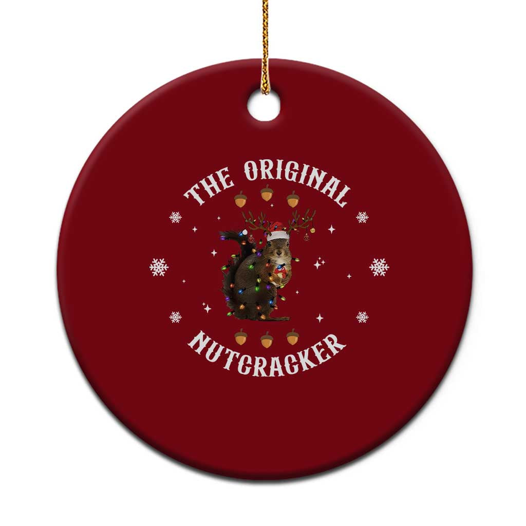 Funny Christmas Squirrel Ceramic Ornament The Original Nutcracker Snowflake Xmas Neon Light TS11 1pc Red Print Your Wear