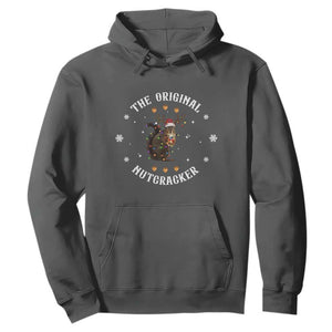 Funny Christmas Squirrel Hoodie The Original Nutcracker Snowflake Xmas Neon Light TS11 Dark Heather Print Your Wear
