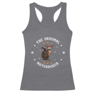 Funny Christmas Squirrel Racerback Tank Top The Original Nutcracker Snowflake Xmas Neon Light TS11 Charcoal Print Your Wear