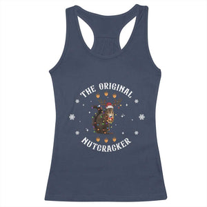 Funny Christmas Squirrel Racerback Tank Top The Original Nutcracker Snowflake Xmas Neon Light TS11 Navy Print Your Wear