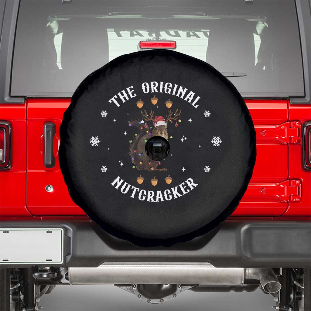 Funny Christmas Squirrel Spare Tire Cover The Original Nutcracker Snowflake Xmas Neon Light TS11 Black Print Your Wear
