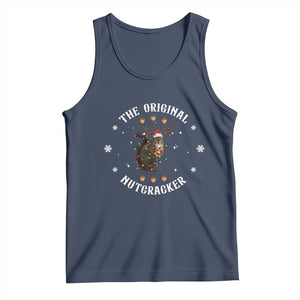 Funny Christmas Squirrel Tank Top The Original Nutcracker Snowflake Xmas Neon Light TS11 Navy Print Your Wear