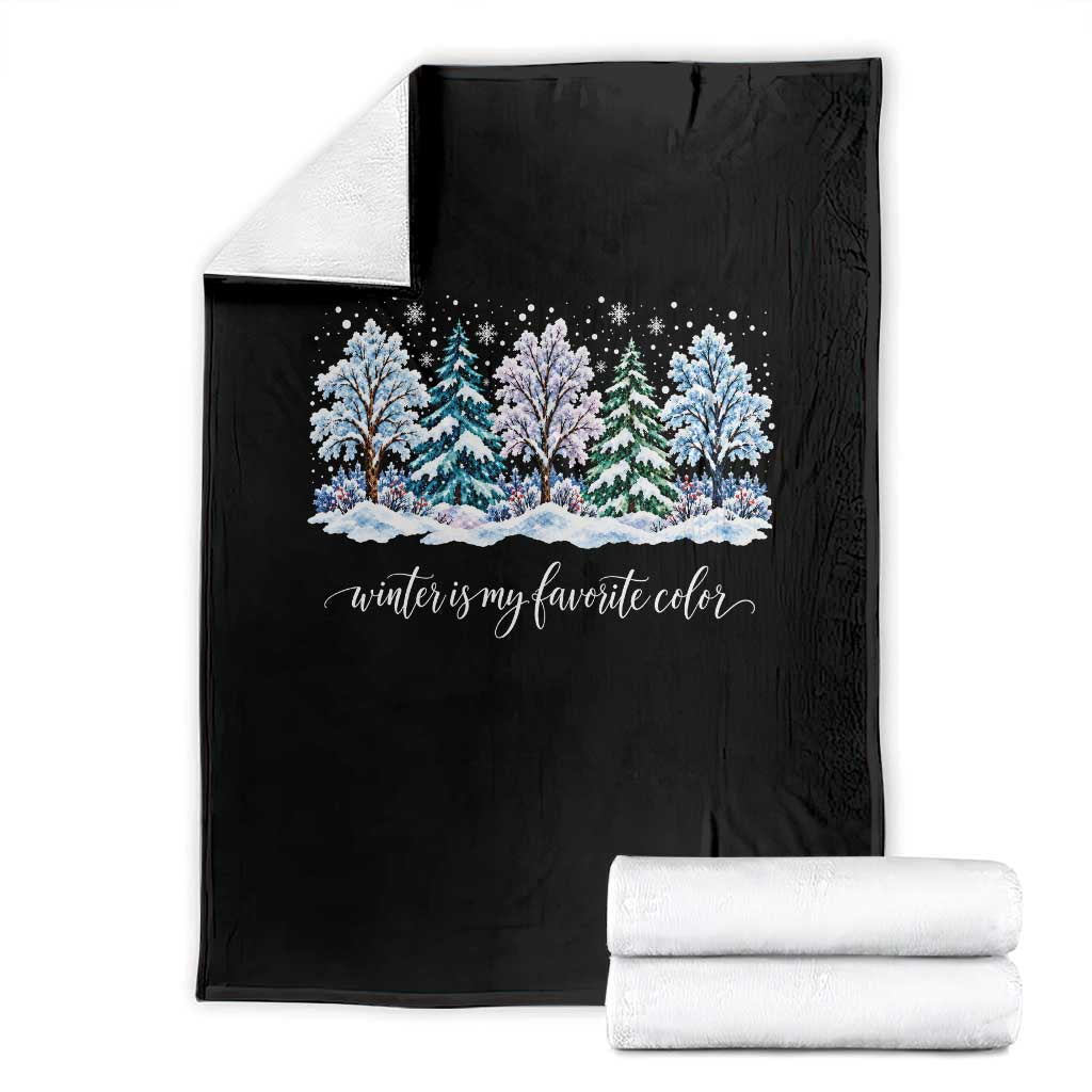 Winter Is My Favorite Color Vintage Christmas Tree Throw Blanket