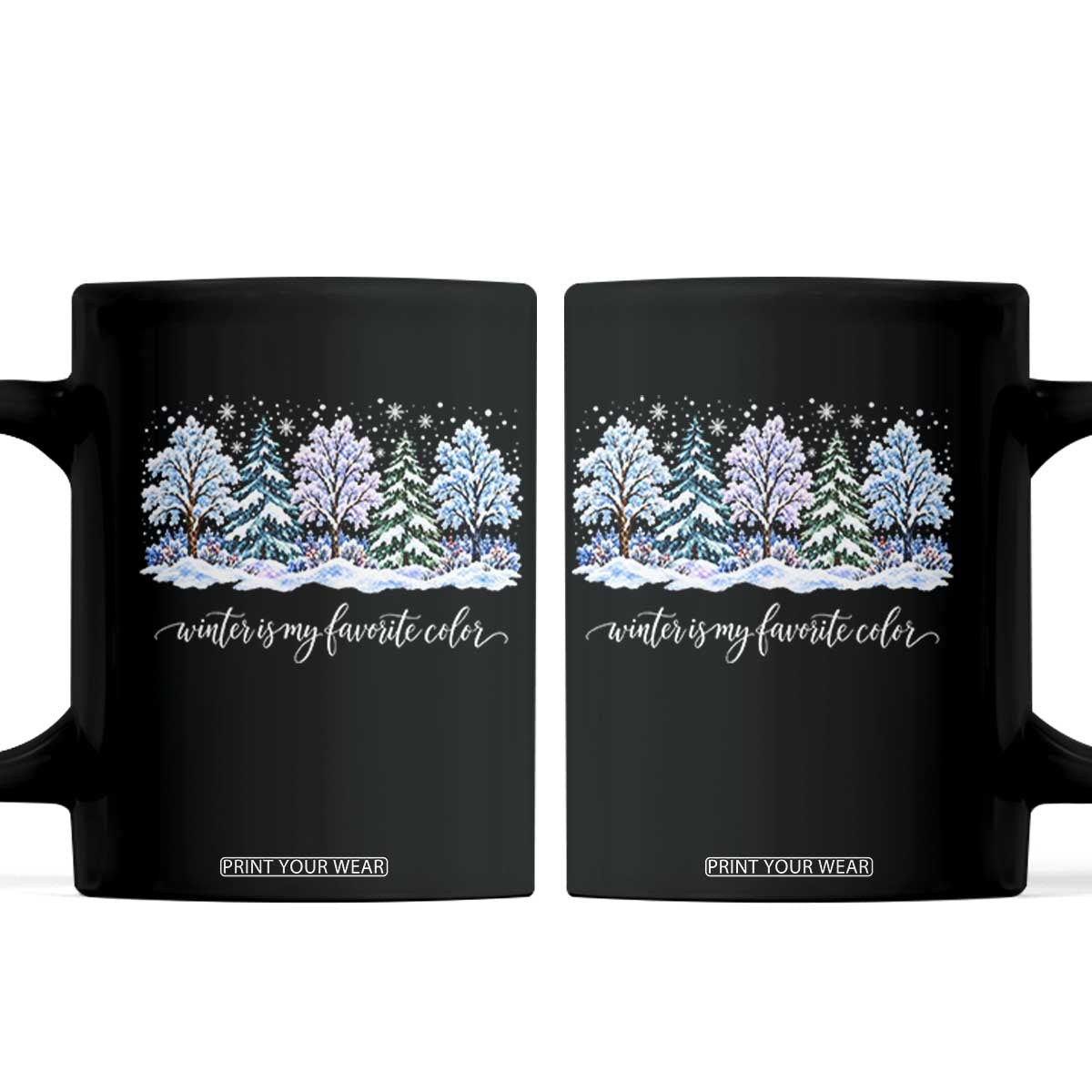 Winter Is My Favorite Color Vintage Christmas Tree Coffee Mug