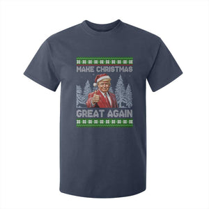 Funny Make Christmas Great Again Trump T Shirt For Kid Xmas Tree TS11 Navy Print Your Wear