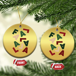 Funny Fa La La 8 Xmas Carol Holiday Christmas Ornament TS11 Circle Gold Print Your Wear