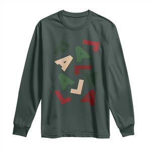 Funny Fa La La 8 Christmas Carol Holiday Long Sleeve Shirt TS11 Dark Forest Green Print Your Wear