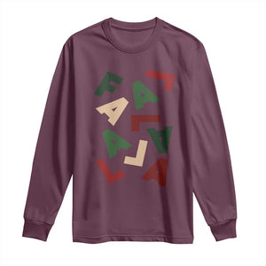 Funny Fa La La 8 Christmas Carol Holiday Long Sleeve Shirt TS11 Maroon Print Your Wear