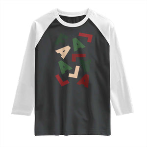 Funny Fa La La 8 Christmas Carol Holiday Raglan Shirt TS11 Black White Print Your Wear