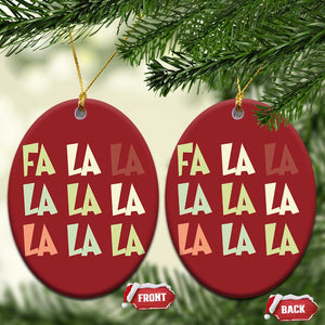 Funny Fa La La 8 Xmas Carol Song Holiday Christmas Ornament TS11 Oval Red Print Your Wear