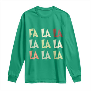 Funny Fa La La 8 Christmas Carol Song Holiday Long Sleeve Shirt TS11 Irish Green Print Your Wear