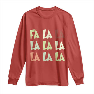 Funny Fa La La 8 Christmas Carol Song Holiday Long Sleeve Shirt TS11 Red Print Your Wear