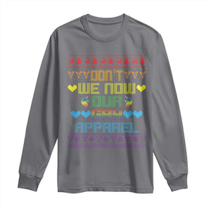 Funny LGBT Christmas Long Sleeve Shirt Don't We Now Our Gay Apparel Rainbow Unicorn TS11 Charcoal Print Your Wear