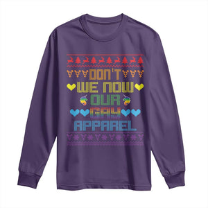 Funny LGBT Christmas Long Sleeve Shirt Don't We Now Our Gay Apparel Rainbow Unicorn TS11 Purple Print Your Wear