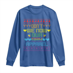 Funny LGBT Christmas Long Sleeve Shirt Don't We Now Our Gay Apparel Rainbow Unicorn TS11 Royal Blue Print Your Wear