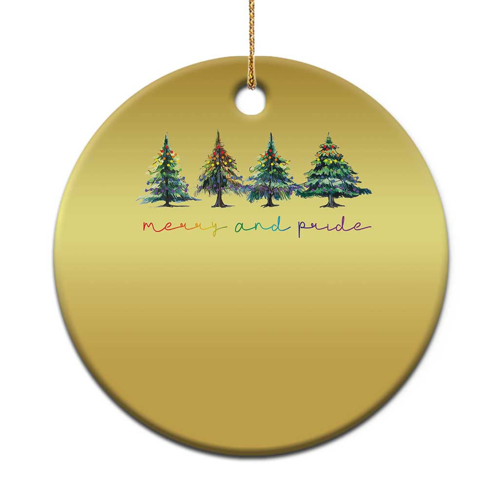 Funny Xmas LGBT Christmas Ornament Merry And Pride Rainbow Xmas Tree TS11 Print Your Wear