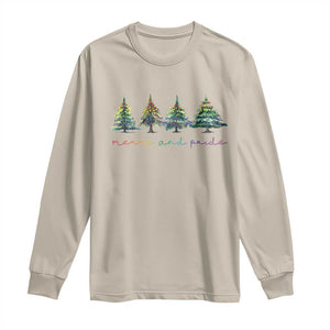 Funny Christmas LGBT Long Sleeve Shirt Merry And Pride Rainbow Xmas Tree TS11 Sand Print Your Wear