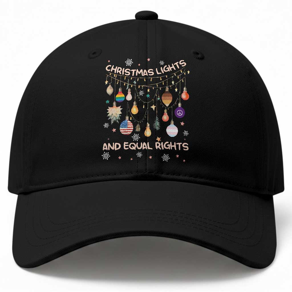 Christmas Lights And Equal Rights LGBTQ Baseball Cap TS11 Print Your Wear