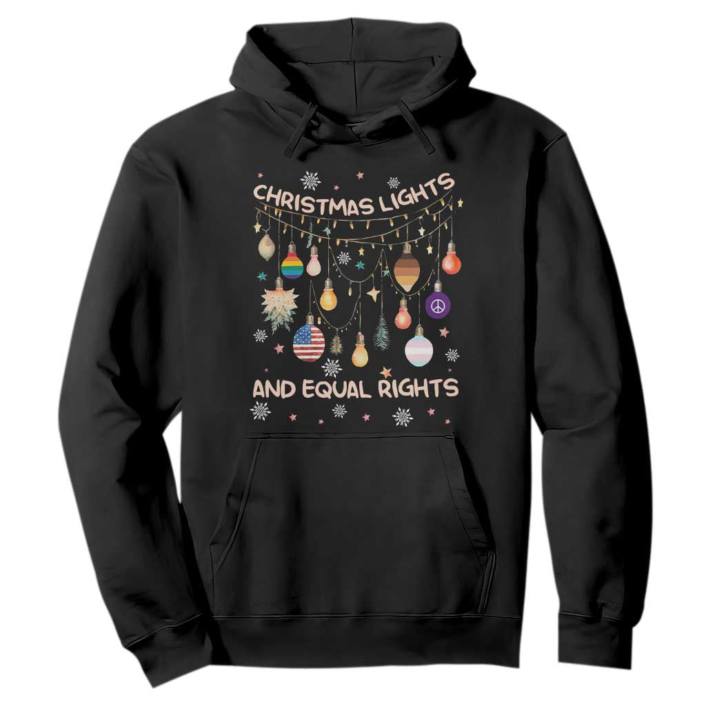 Christmas Lights And Equal Rights LGBTQ Hoodie TS11 Black Print Your Wear