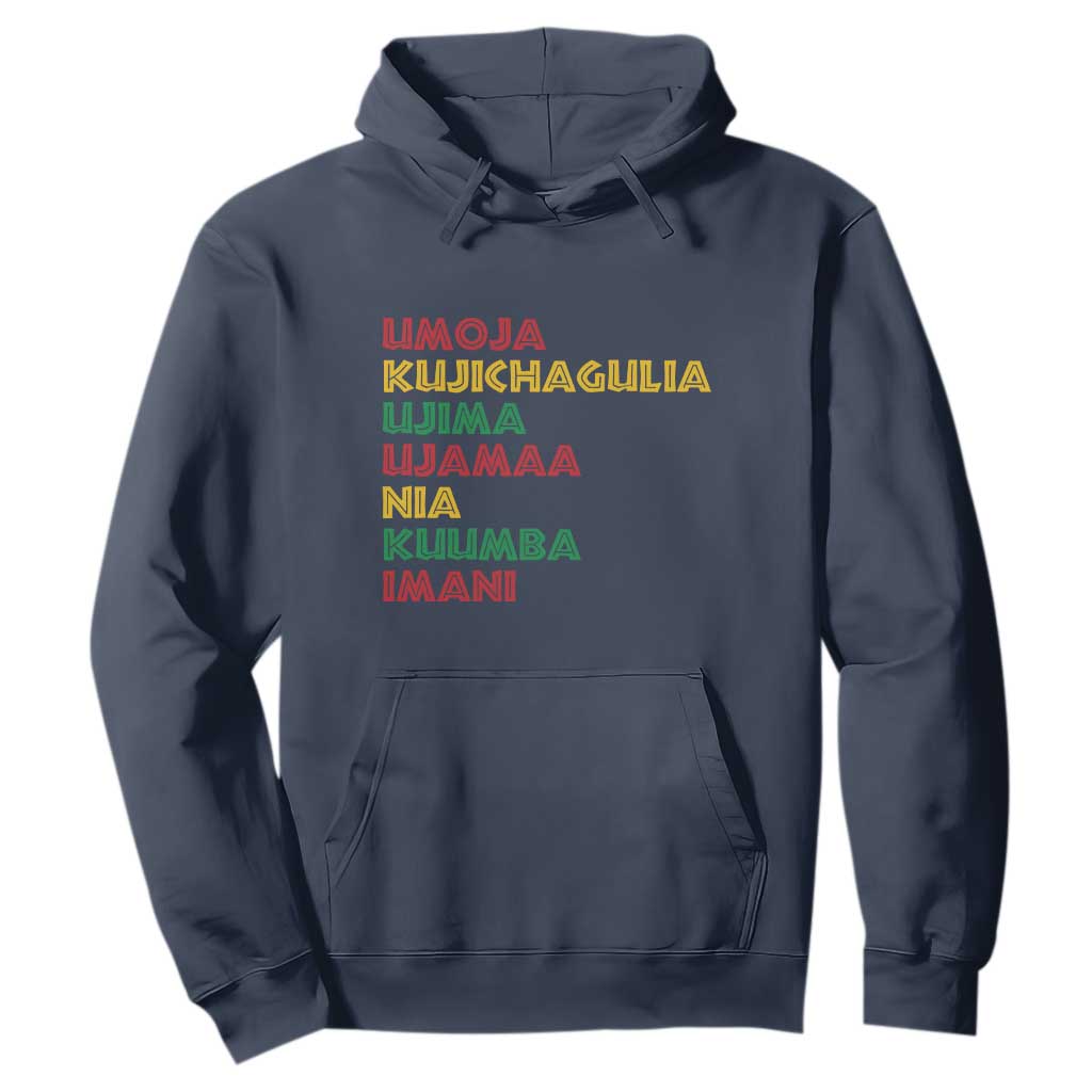 Seven Principles Of Kwanzaa African Nguzo Saba Hoodie TS11 Navy Print Your Wear