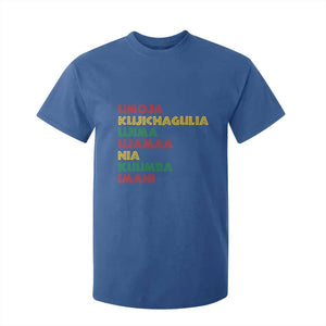 Seven Principles Of Kwanzaa African Nguzo Saba T Shirt For Kid TS11 Royal Blue Print Your Wear