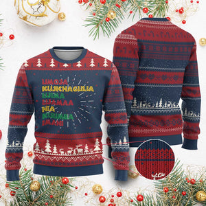 Seven Principles Of Kwanzaa African Nguzo Saba Ugly Christmas Sweater TS11 Burgundy Print Your Wear
