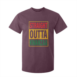 Funny Straight Outta Kwanzaa African American Heritage T Shirt For Kid TS11 Maroon Print Your Wear