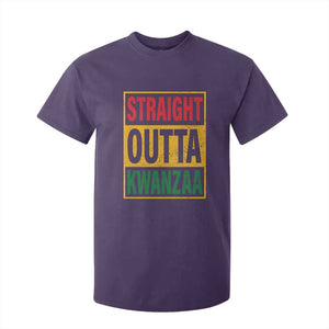 Funny Straight Outta Kwanzaa African American Heritage T Shirt For Kid TS11 Purple Print Your Wear