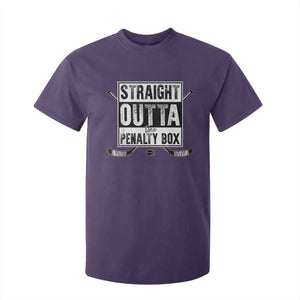 Funny Ice Hockey T Shirt For Kid Straight Outta The Penalty Box Vintage Ice Hockey Sticks TS11 Purple Print Your Wear