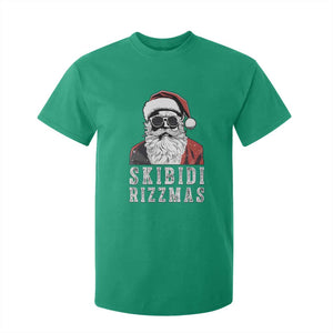 Funny Christmas Santa T Shirt For Kid Skibidi Rizzmas Cool Charisma Rizz Santa Claus TS11 Irish Green Print Your Wear