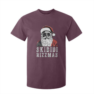 Funny Christmas Santa T Shirt For Kid Skibidi Rizzmas Cool Charisma Rizz Santa Claus TS11 Maroon Print Your Wear