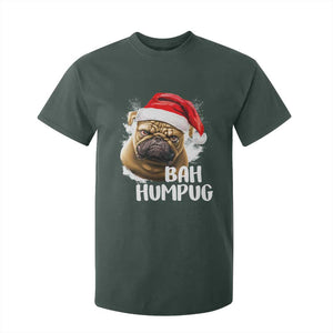 Funny Christmas Pug Dog T Shirt For Kid Bah Humpug Humbug Cute Pet TS11 Dark Forest Green Print Your Wear