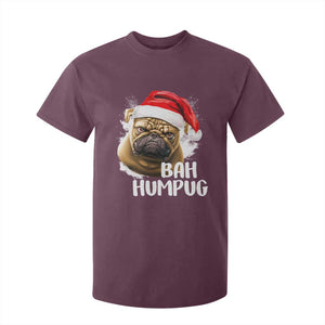 Funny Christmas Pug Dog T Shirt For Kid Bah Humpug Humbug Cute Pet TS11 Maroon Print Your Wear