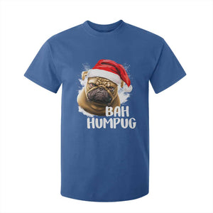 Funny Christmas Pug Dog T Shirt For Kid Bah Humpug Humbug Cute Pet TS11 Royal Blue Print Your Wear