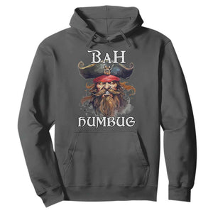 Funny Bah Humbug Christmas Pirate Hoodie TS11 Dark Heather Print Your Wear