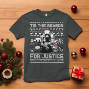Tis The Season For Justice T Shirt Harambe Peanut Fred Christmas TS11 Dark Heather Print Your Wear