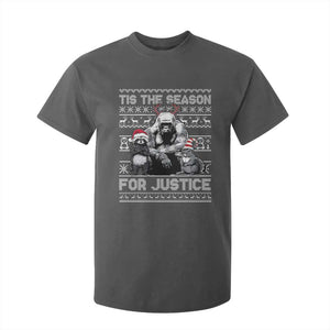 Tis The Season For Justice T Shirt For Kid Harambe Peanut Fred Christmas TS11 Dark Heather Print Your Wear