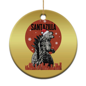 Funny Xmas Santa Godzilla Christmas Ornament Santazilla Japanese Monster TS11 Print Your Wear