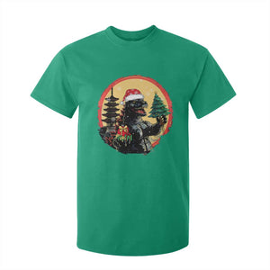 Funny Christmas Santa Godzilla Japanese Monster T Shirt For Kid TS11 Irish Green Print Your Wear